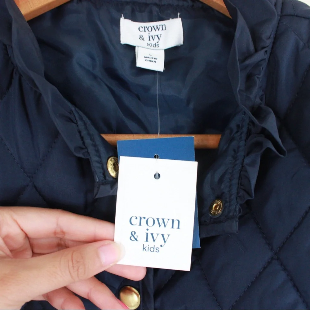 Crown & Ivy Girls Puffer Vest